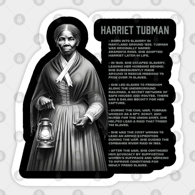 Harriet Tubman - Black History Legend Sticker by UrbanLifeApparel